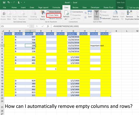 How to delete rows automatically — Sm